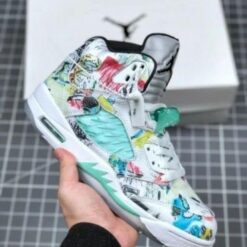 Jordan Retro 5 Wings Glow in Dark Reflective