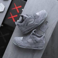 Alternative view of Jordan Retro 4 Kaws Cool Grey Glow In Dark Semi UA