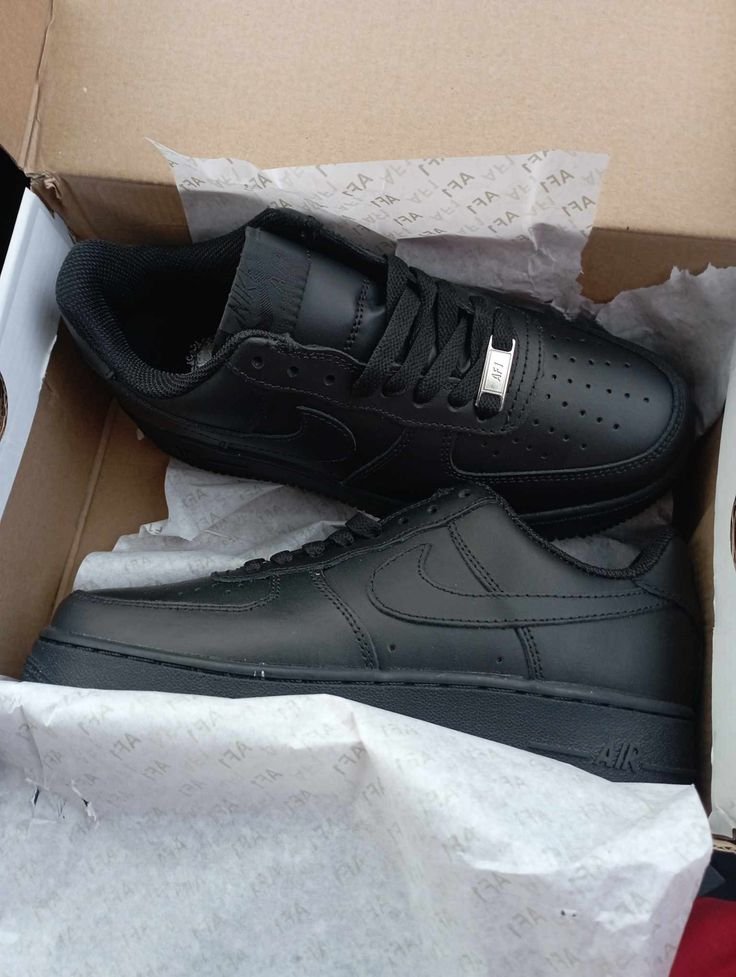 Nikke Airforce 1 Short Leather Black With Bustbag Bill Fixx Only - Image 2