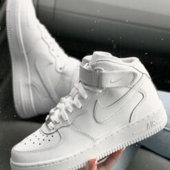 Alternative view of Nikke Air Force 1 Mid Leather White Fixx
