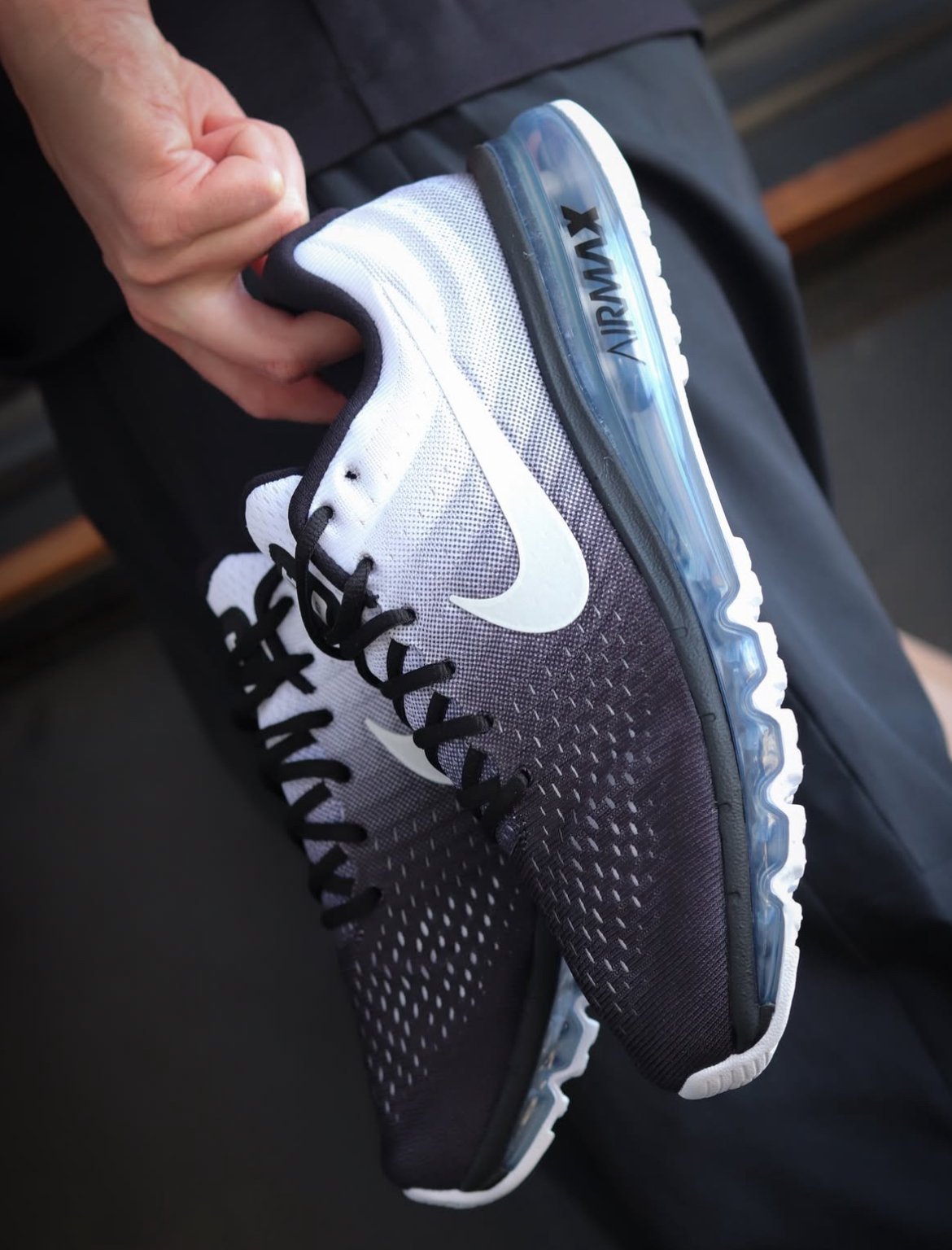 Nik.e Air Max 2017 White Black running shoes - Image 3