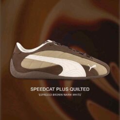 Pumaa SPEEDCAT PLUS QUILTEDESPRESSO BROWNWARM WHITE