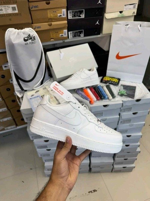 Nikke Airforce 1 Short Leather Men White Bustbag & Bill CarryBag Bottle lace Fixx Only