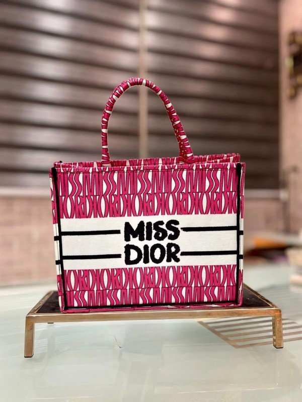 Miss Dior Book Tote With OG Box & Dust Bag & Scarf (Pink-1029)(BSB) - Image 2