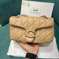 Alternative view of Coach Soft Apricot Tabby 26 Quilted Medium Leather Shoulder Bag With OG Box & Dust Bag (CP-150-Apricot)(LB)