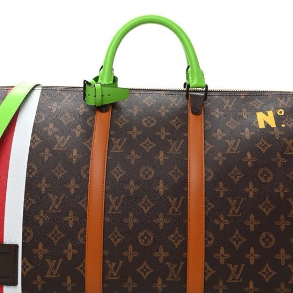 Louis Vuitton LV Keepall Bandouliere 55 Trunk NO7 Weekend Travel Duffle Bag With Tag & Dust Bag (8273)(LB) - Image 4