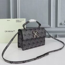 Alternative view of Off-White Leather Blue White Monogram Jitney 1.4 Shoulder Bag (Blue White 8853)(LB)