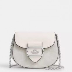Alternative view of Coach Morgan Card Case On A  Chain In Signature Canvas White CK439 With OG Box & Dust Bag(LB)