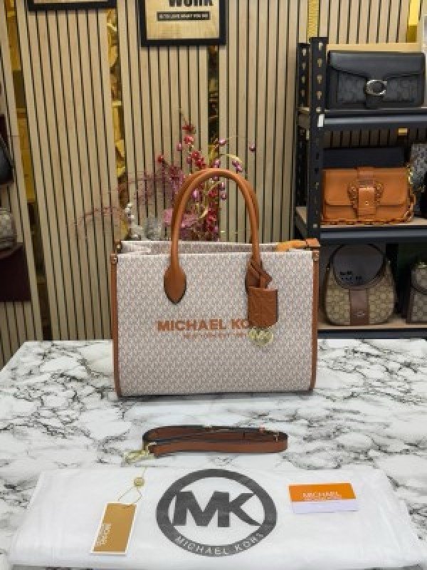 Michael Kors Mirella Tote Bag With Dust Bag Including Card 22320 Beige Brown - Image 2