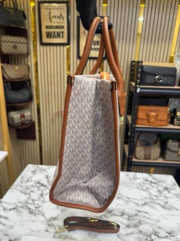 Michael Kors Mirella Tote Bag With Dust Bag Including Card 22320 Beige Brown - Image 5
