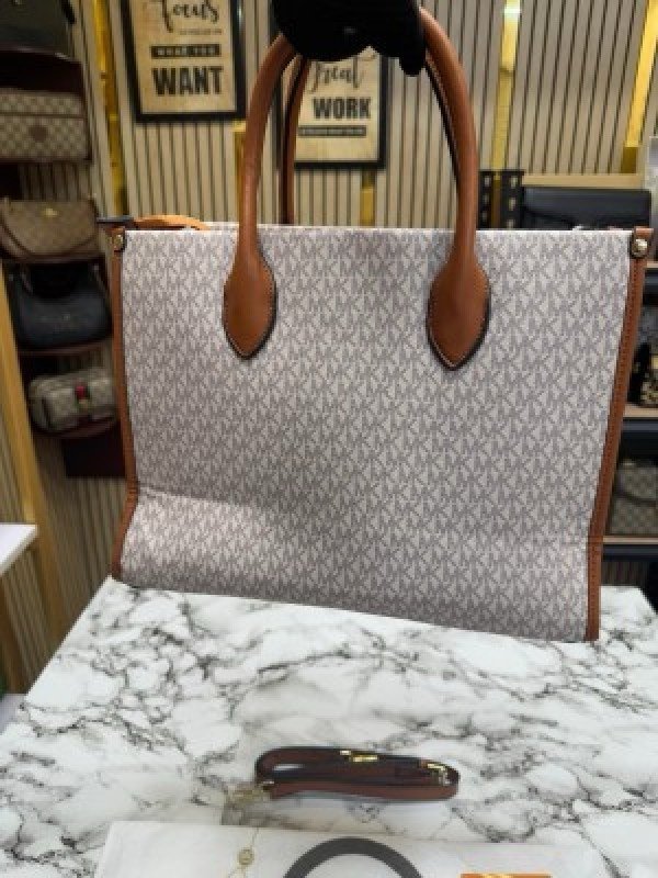 Michael Kors Mirella Tote Bag With Dust Bag Including Card 22320 Beige Brown - Image 3