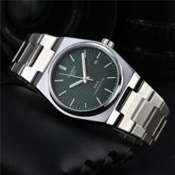 Tissot Prx Silver Textured Green Dial Japanese Quartz Machine