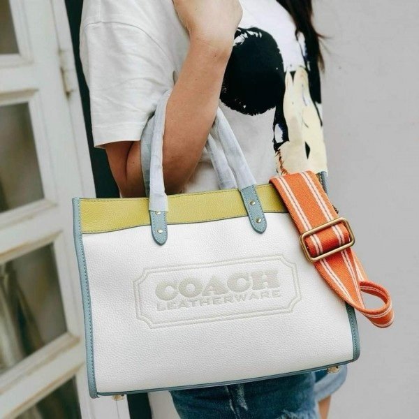 Coach Field Tote Bag With OG Double Box & Dust Bag & Shoulder Strap (Multi-975) - Image 3