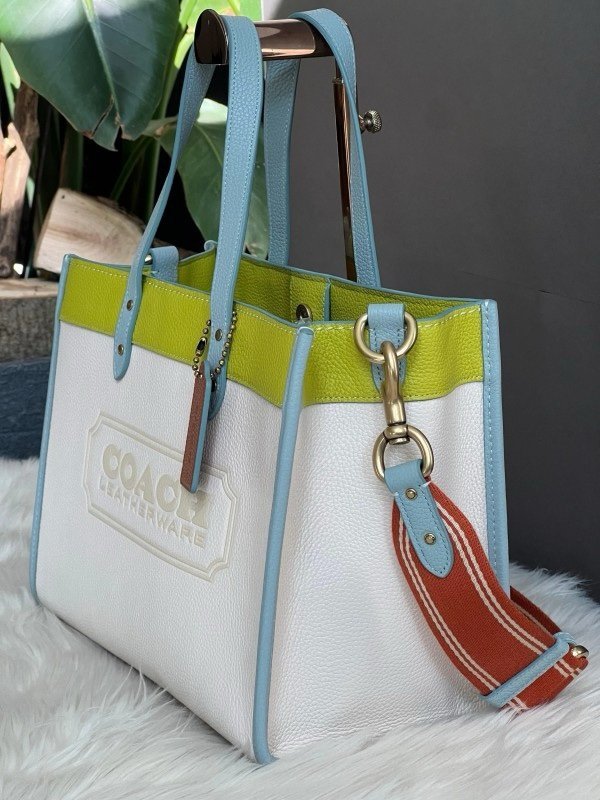 Coach Field Tote Bag With OG Double Box & Dust Bag & Shoulder Strap (Multi-975) - Image 6