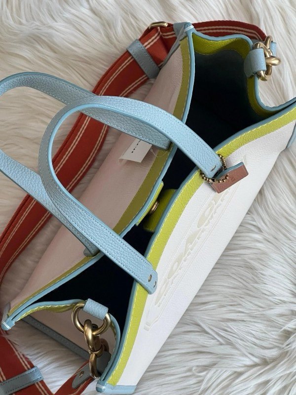 Coach Field Tote Bag With OG Double Box & Dust Bag & Shoulder Strap (Multi-975) - Image 8