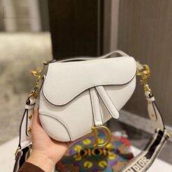 Alternative view of Dior Saddle Premium Leather White With OG Box & Dust Bag (White-1026)(BSB)