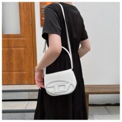 Alternative view of Diesel 1DR  Shoulder Bag With OG Box & Dust Bag & Extra Shoulder Strap (White-441)(BSB)