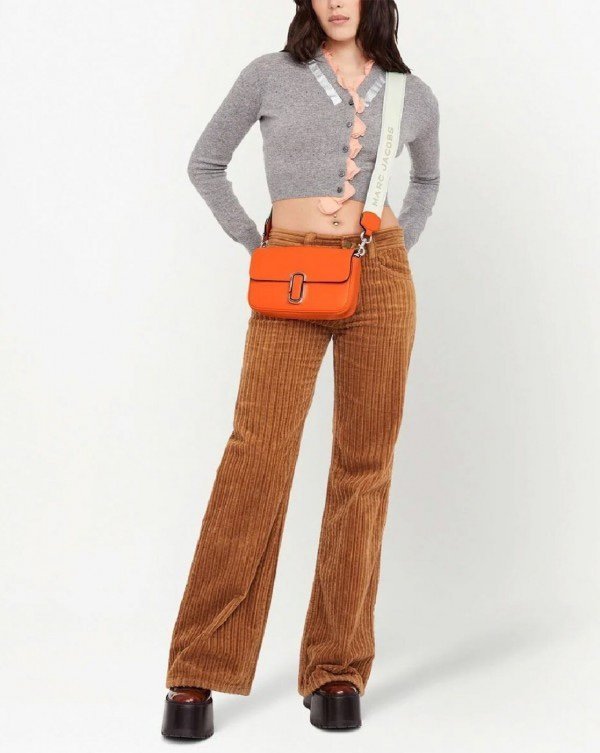 Marc Jacobs The J Marc Shoulder Bag With OG Box & Dust Bag (Orange - 926)(BSB) - Image 2