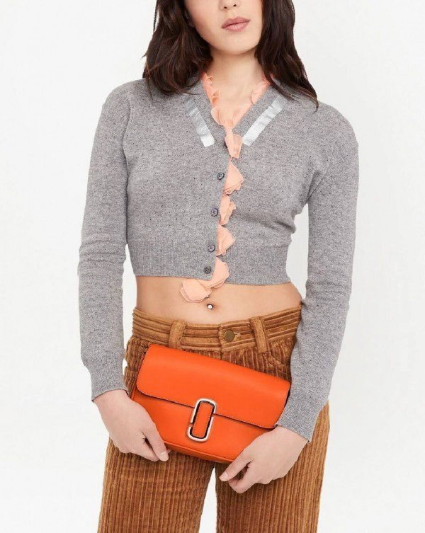 Marc Jacobs The J Marc Shoulder Bag With OG Box & Dust Bag (Orange - 926)(BSB) - Image 3