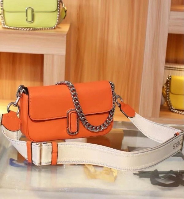 Marc Jacobs The J Marc Shoulder Bag With OG Box & Dust Bag (Orange - 926)(BSB) - Image 4
