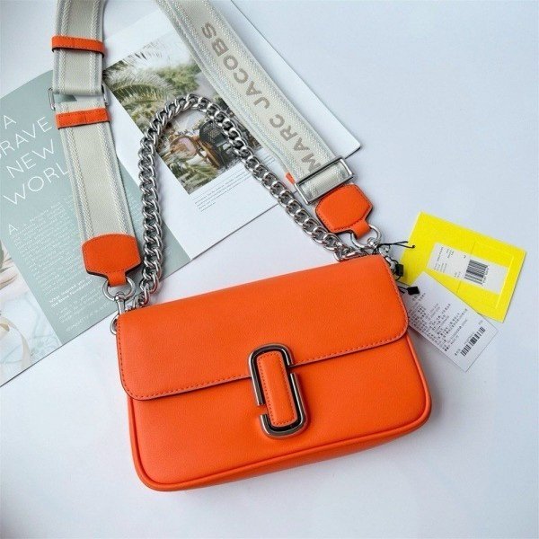 Marc Jacobs The J Marc Shoulder Bag With OG Box & Dust Bag (Orange - 926)(BSB) - Image 5
