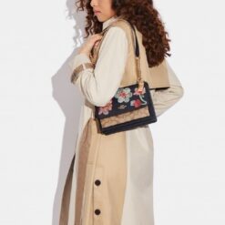 Alternative view of Coach Klare Floral Signature Crossbody Bag With OG Box & Dust Bag (Floral_Black-380)(BSB)