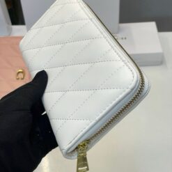 Alternative view of Coach Accordion Pillow Zipper Wallet With OG Box Dust Bag (White-854)(BSB)