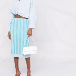 Alternative view of Jacquemus Leather LE Bambino Long Blue With Sling Strap OG Box & Dust Bag (6828-1 Blue) 💙 🍒