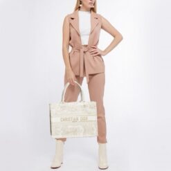 Alternative view of Dior Book Tote Cream Toile De Jouy With OG Box & Dust Bag & Scarf (Cream_Tiger-842)(BSB)