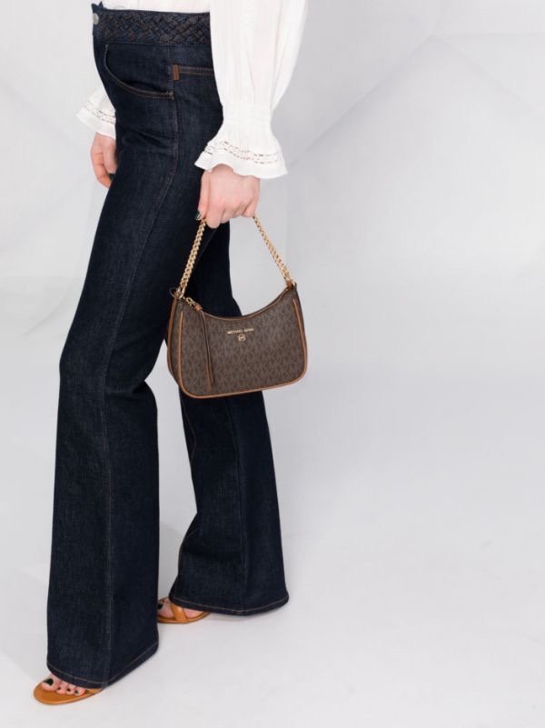 Michael Kors MK Jet Set Charm Small Logo Pochette With OG Box (5575_Coffee_Brown)(LB) - Image 5