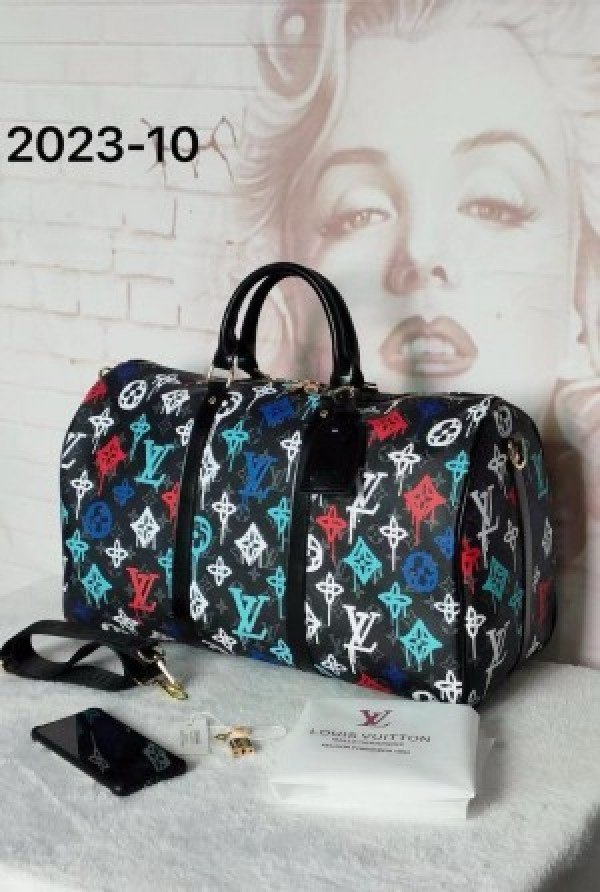 Louis Vuitton Keepall Bandoulire Duffle 50 LV Graffiti Multicolor With Dust Bag (2023_10)(LB) - Image 2