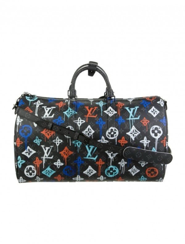 Louis Vuitton Keepall Bandoulire Duffle 50 LV Graffiti Multicolor With Dust Bag (2023_10)(LB) - Image 3
