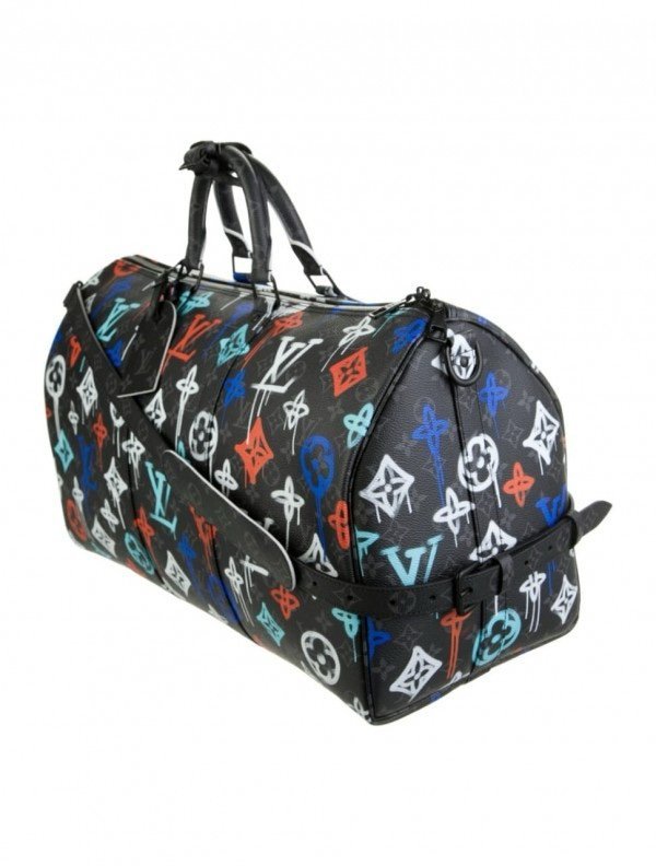 Louis Vuitton Keepall Bandoulire Duffle 50 LV Graffiti Multicolor With Dust Bag (2023_10)(LB) - Image 4