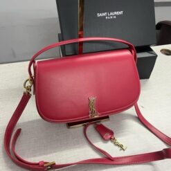 Alternative view of YSL Saint Laurent Voltaire Leather Shoulder Bag With OG Box & Dust Bag (Y168 Plum)