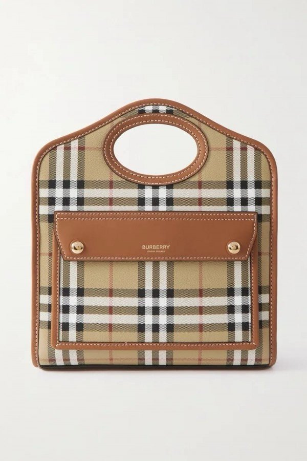 Burberry Mini Checkered Leather Tote Bag With OG Box & Dust
Bag 2733 Lattice(LB) - Image 5
