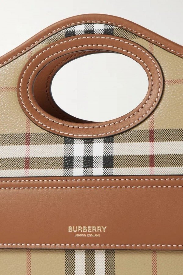 Burberry Mini Checkered Leather Tote Bag With OG Box & Dust
Bag 2733 Lattice(LB) - Image 7