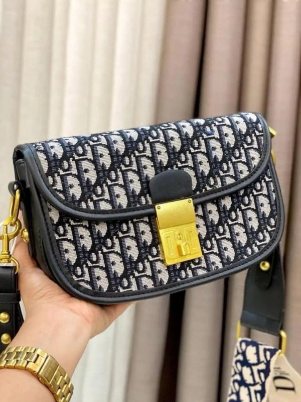 Christian Dior Oblique Monogram Bag With Bill OG Box & Dust Bag 78806 Black(LB) - Image 3