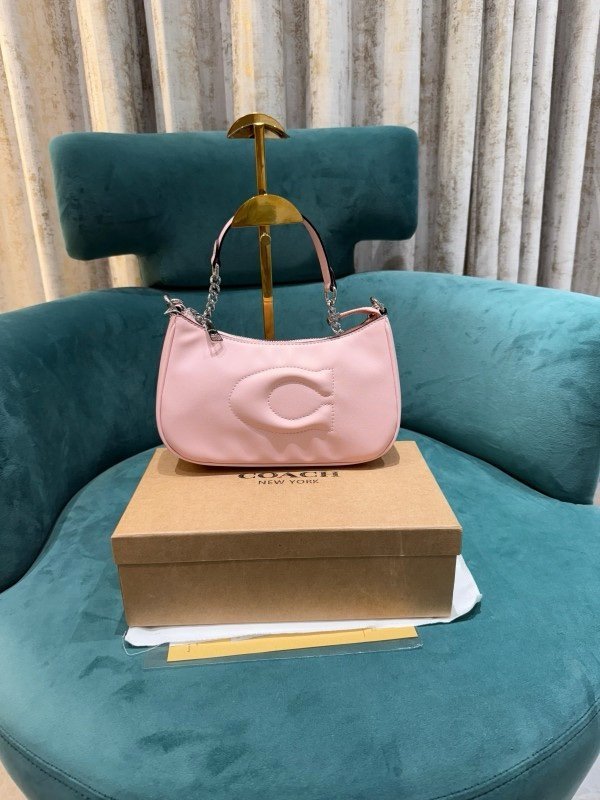 Coach GB Teri Shoulder Bag With Signature Quilting With OG Box & Dust Bag (CA548_Pink)(LB) - Image 4
