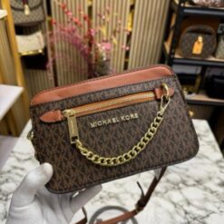 Alternative view of Michael  Kors Jet Set Camera Crossbody With Sling  With OG Box And Dust Bag (10399_Coffee)(LB)