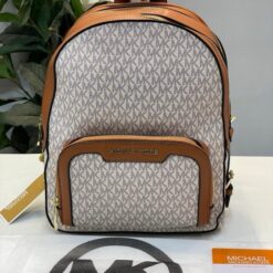 Alternative view of Michael Kors Double Zipper Backpack With Dust Bag (22M07-Beige_Brown)(LB)