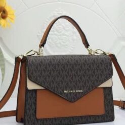 Alternative view of Michael Kors Mk Ludlow Signature Leather Satchel Bag With Box Coffee 3323(LB)