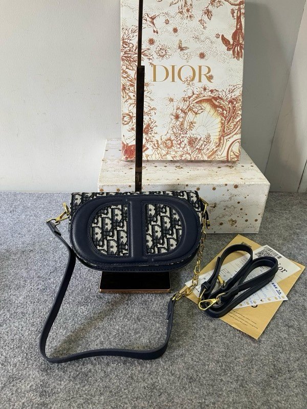 Christian Dior Signature Oval Camera Bag With OG Box & Dust Bag (8288 Blue)
(LB) - Image 4