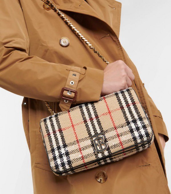Burberry Lola London Check Crossbody Bag With OG Box & DustBag Grid (8393)(LB) - Image 2