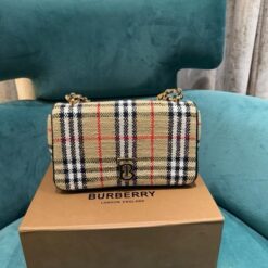 Burberry Lola London Check Crossbody Bag With OG Box & DustBag Grid (8393)(LB)