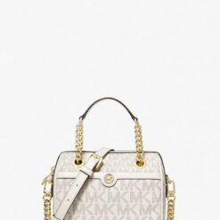 Alternative view of Michael Kors Blair Boston With OG Box & Dust Bag (22312_Beige_White)(LB)