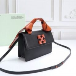 Alternative view of Off-White 1.4 Jitney Bag With Orange Black arrows At Front Shoulder Bag (88531 Orange Heather Handle Knots)(LB)