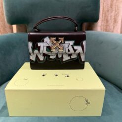 Alternative view of Off-White Leather Hand Held Black Graffity Jitney 1.4 Shoulder Bag (8853 Black Graffity)(LB)