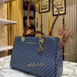 Alternative view of MICHAE L KORS CYNTHIA HANDBAG WITH OG DUST BAG PREMIUM QUALITY BLUE