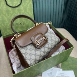 Alternative view of GUCC I GG HORSEBIT HANDBAG WITH OG BOX AND DUST BAG AND CARRY BAG PREMIUM QUALITY(MT)