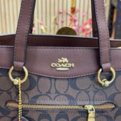 Alternative view of Coach Womens Signature Canvas Kailey Carryall Handbag With DustBag (C506-COFFEE)(MT)
